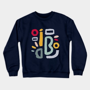 Colorful shapes and symbols part 1 #eclecticart Crewneck Sweatshirt